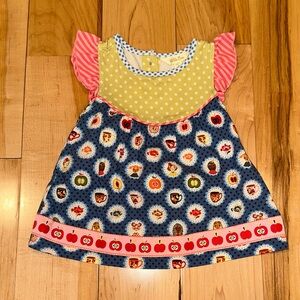 Matilda Jane Blue and Pink Apple Print Tunic